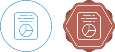 Beyaz arkaplanda izole edilmiş basit bir Dosya diyagram simgesinin düz tasarım çizimi. Vektör illüstrasyonları