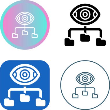 Veri Görselleştirme Web simgesi vektör çizimi