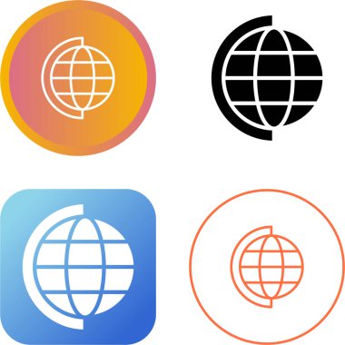 Dünya küresi simgeleri modada izole edilmiş arkaplan