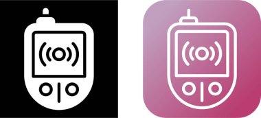 RFID Okuyucu Web simgesi vektör çizimi