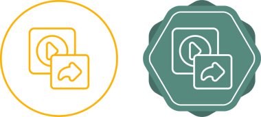 Beyaz arkaplan, vektör illüstrasyonunda oynat düğmeleri ve ok simgeleri    