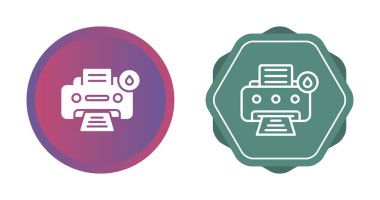 Yazıcı vektör simgeleri basit illüstrasyon         