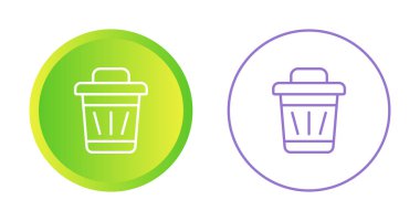 Çöp kutusu simgesi setinin vektör illüstrasyonu  