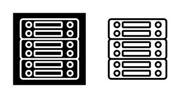 Sunucu simgeleri ayarlandı, vektör illüstrasyonu