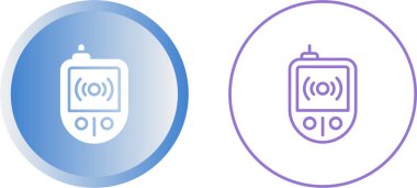 RFID Okuyucu Web simgesi vektör çizimi