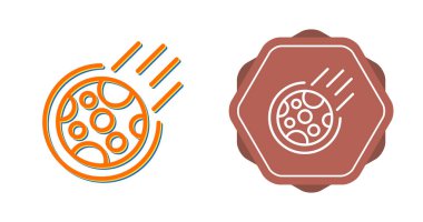 Meteor simgeleri ayarlandı, vektör illüstrasyonu