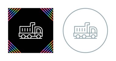 kamyon simgeleri ayarlandı, vektör illüstrasyonu