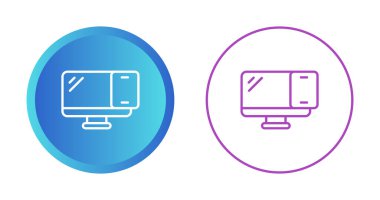 bilgisayar izleme simgesi vektör çizimi 