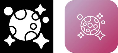 Ay ve yıldız simgeleri belirlendi, vektör illüstrasyonu