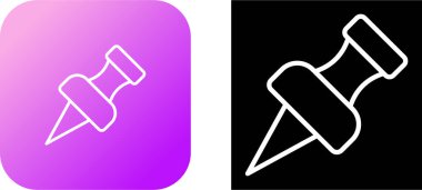 Pin Simgeleri Düz Biçimli ayarla. Vektör İzole Tasarım Elementleri