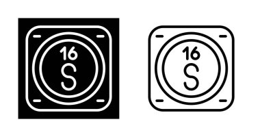 Kimyasal Element Web simgesi vektör çizimi
