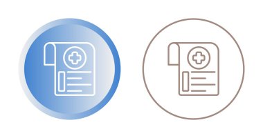 tıbbi belge web simgesi vektör illüstrasyonu