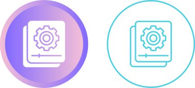 beyaz arkaplanda izole edilmiş belge otomasyon simgeleri, vektör illüstrasyonu