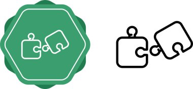 Bulmaca parçaları web simgesi vektör çizimi