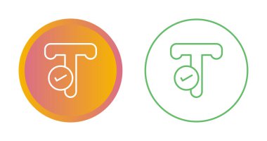 T Kontrol simgesinin vektör illüstrasyonu