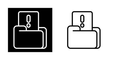 Doküman simgeleri içeren dizinler vektör illüstrasyonunu işaretler
