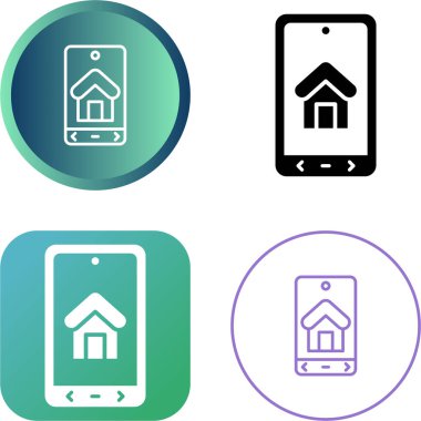 akıllı telefon simgeleri ayarlandı, vektör illüstrasyonu basit tasarım