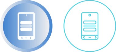 akıllı telefon simgeleri ayarlandı, vektör illüstrasyonu basit tasarım