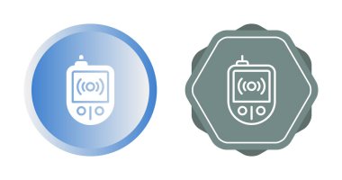 RFID Okuyucu Web simgesi vektör çizimi