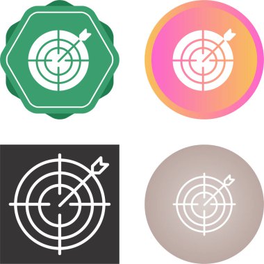 hedef simge tasarımı vektör çizimi 