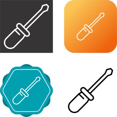 tornavida simgeleri beyaz arkaplanda izole edildi.