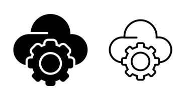 Bulut ayarları ayarlandı, vektör illüstrasyonu