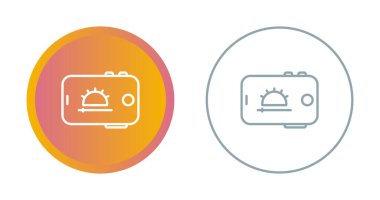 Renkli daire içinde gün doğumunu gösteren kamera simgesi