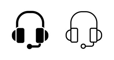 Kulaklık simgelerinin vektör çizimi 