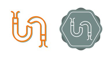 Kırık boru ağı simgeleri seti, basit vektör illüstrasyonu