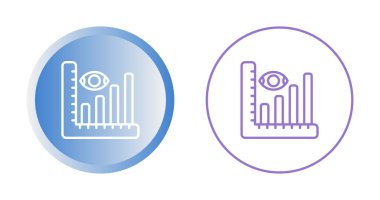Tanımlayıcı Analitik Web simgesi vektör illüstrasyonu
