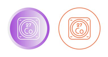 Kobalt kimyasal element simgeleri vektör illüstrasyonu