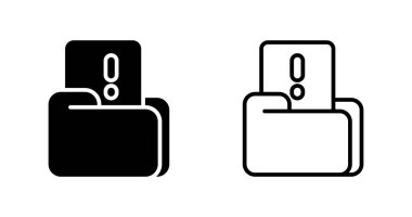 Doküman simgeleri içeren dizinler vektör illüstrasyonunu işaretler