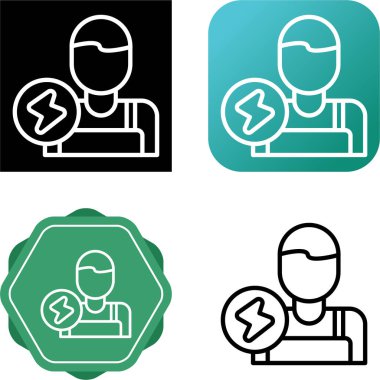 Elektrik simgesi vektör illüstrasyon tasarımı