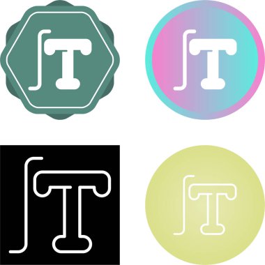 Beyaz arkaplanda izole edilmiş tipografi simgeleri, vektör illüstrasyonu    