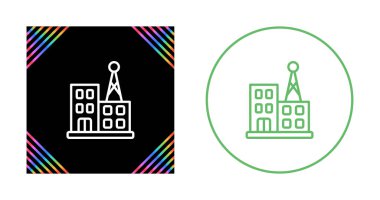 Radyo İstasyonu Web simgesi vektör illüstrasyonu