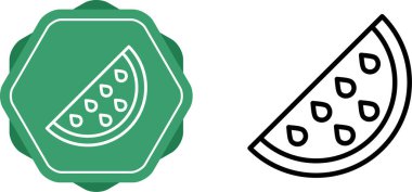 Beyaz arka planda izole edilmiş karpuz dilimleri. vektör.