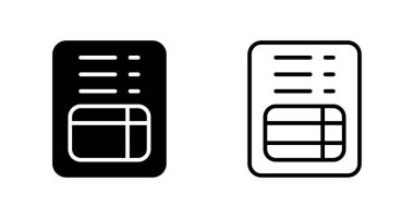 Düzen gösteren karşıt siyah beyaz belge simgeleri