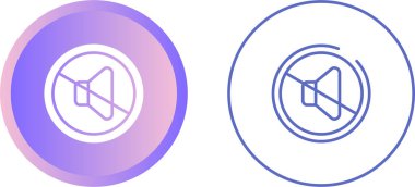 Simge vektör illüstrasyon tasarımını sessize al