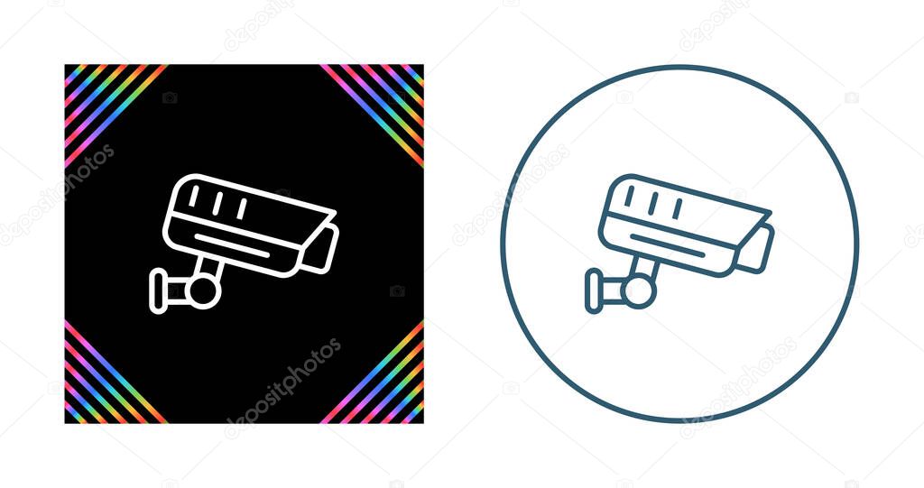 Fixed CCTV, Security Camera Icons set, Vector Template Illustration Design