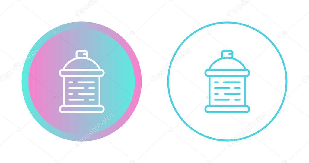 Spray can silhouette black icon. Vector illustration of spray can symbol isolated on white background