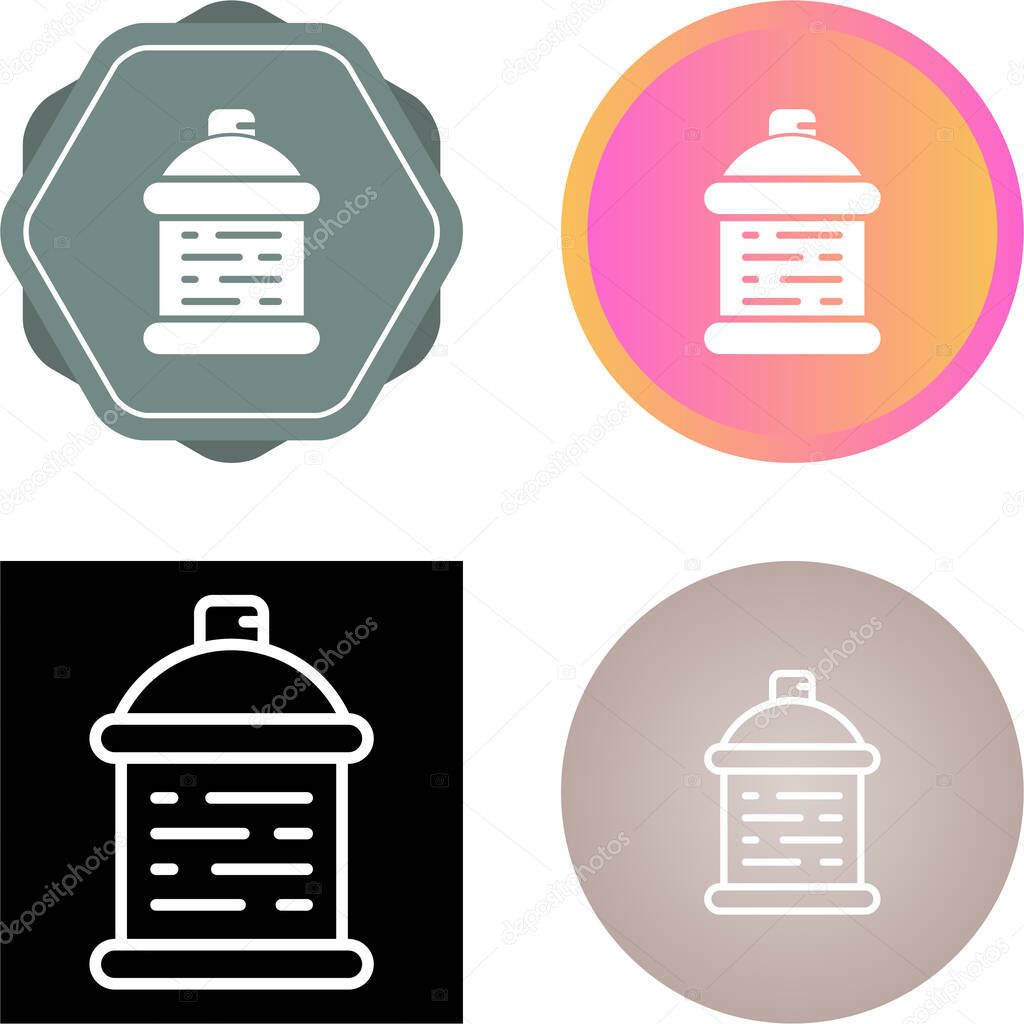 Spray can silhouette black icon. Vector illustration of spray can symbol isolated on white background