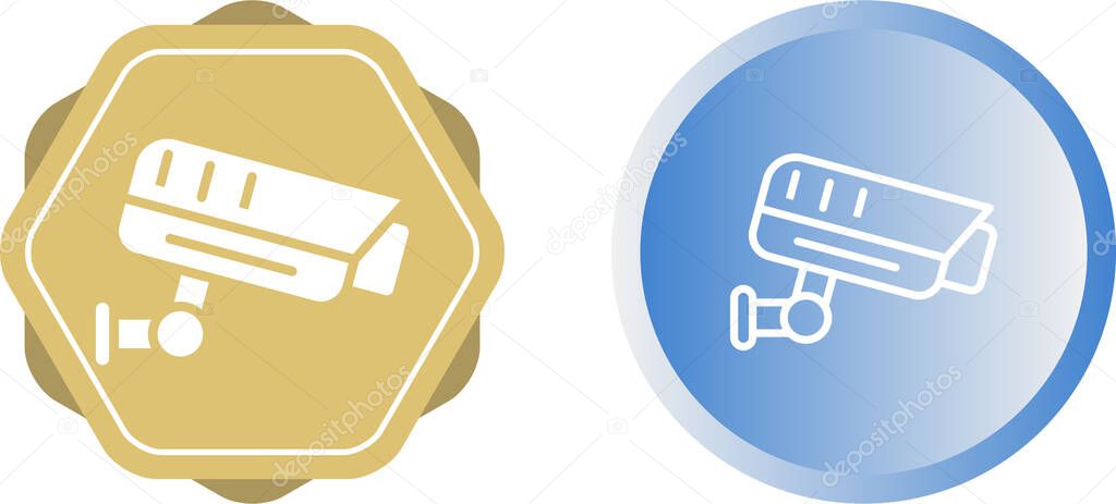 Fixed CCTV, Security Camera Icons set, Vector Template Illustration Design