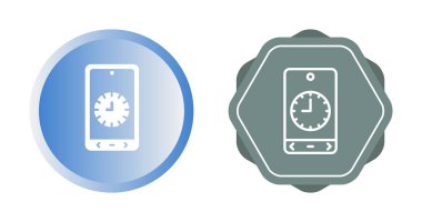 Cep telefonundaki çalar saat uygulaması. Akıllı telefon çalar saati. Uyanma zamanı. Telefondaki çalar saat hatırlatması. Uyanmayı unutma. Vektör illüstrasyonu