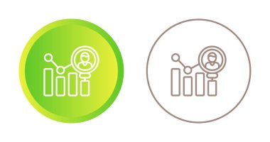 Müşteri analizi simgeleri ayarlandı, vektör illüstrasyonu