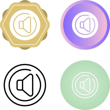 Hoparlör simgeleri ayarlandı, vektör çizimi