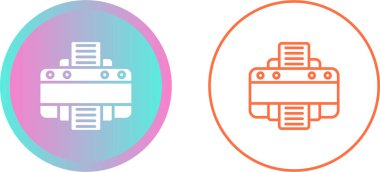 Yazıcı simgeleri, basit vektör tasarımı 