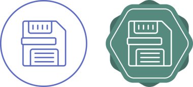 Disket disk web simgesi vektör illüstrasyonu