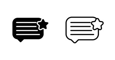 Yıldız sembolü içeren konuşma balonu simgeleri