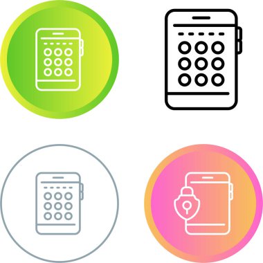 akıllı telefon simgeleri ayarlandı, vektör illüstrasyonu basit tasarım