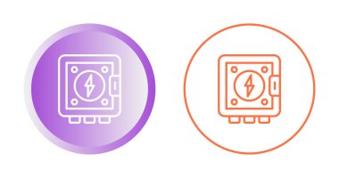 Elektrik panel simgelerinin vektör illüstrasyonu